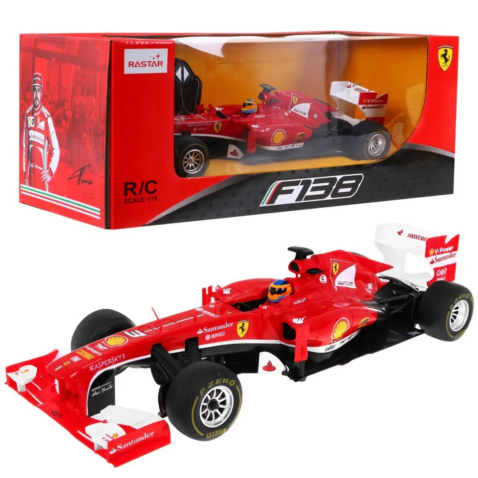 ⁨Ferrari F138 RASTAR model 1:18 Zdalnie sterowany bolid + pilot 2,4 GHz⁩ w sklepie Wasserman.eu