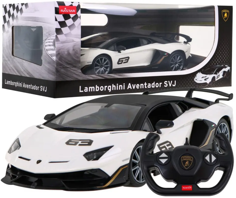 ⁨Lamborghini Aventador SVJ RASTAR model 1:14 Zdalnie sterowane auto + pilot 2,4 GHz⁩ w sklepie Wasserman.eu