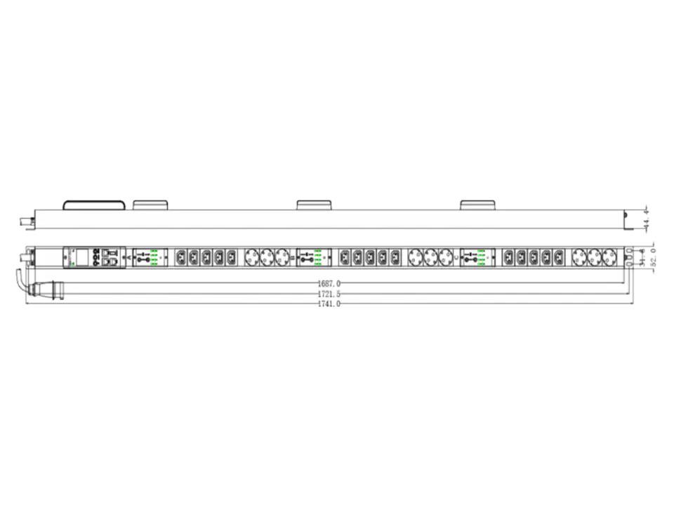 ⁨Zarządzalna listwa zasilająca 42U 3f - 15 x IEC C13 + 9 x CEE 7/5, zapewnia pełną kontrolę i zarządzanie zasobami sprzętowymi AVIZIO POWER⁩ w sklepie Wasserman.eu