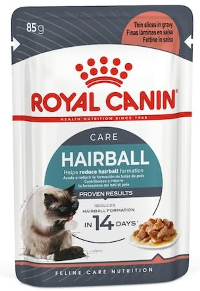 ⁨Royal Canin Hairball Care in sauce wet food in sauce for adult cats, elimination of hairballs sachet 85g⁩ at Wasserman.eu