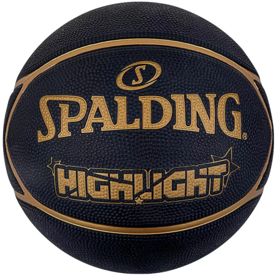 ⁨Piłka do koszykówki Spalding Highlight Ball (kolor Czarny, rozmiar 7)⁩ w sklepie Wasserman.eu