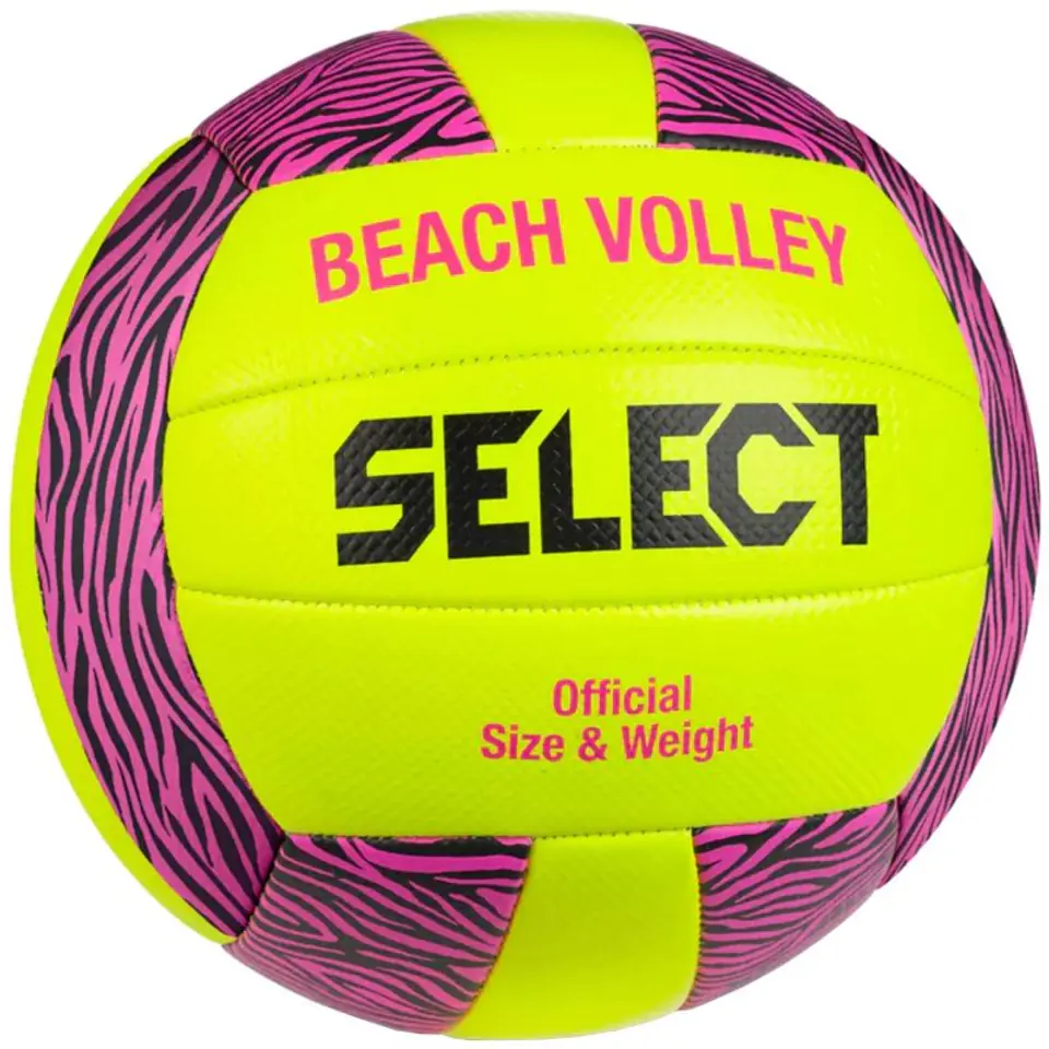 ⁨Piłka do siatkówki Select Beach Volley v23 Ball Beach Volley (kolor Żółty. Różowy, rozmiar 5)⁩ w sklepie Wasserman.eu