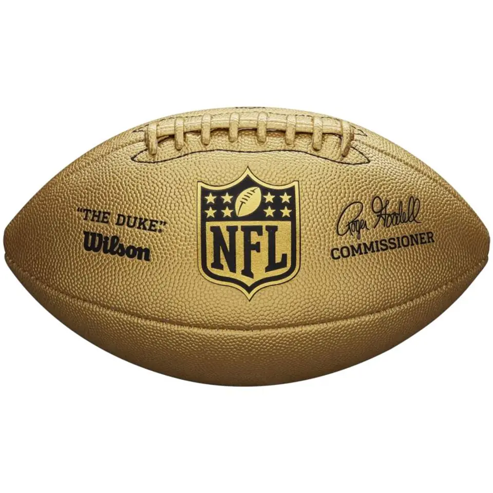 ⁨Piłka Wilson NFL Duke Metallic Edition Ball (kolor Złoty, rozmiar 9)⁩ w sklepie Wasserman.eu