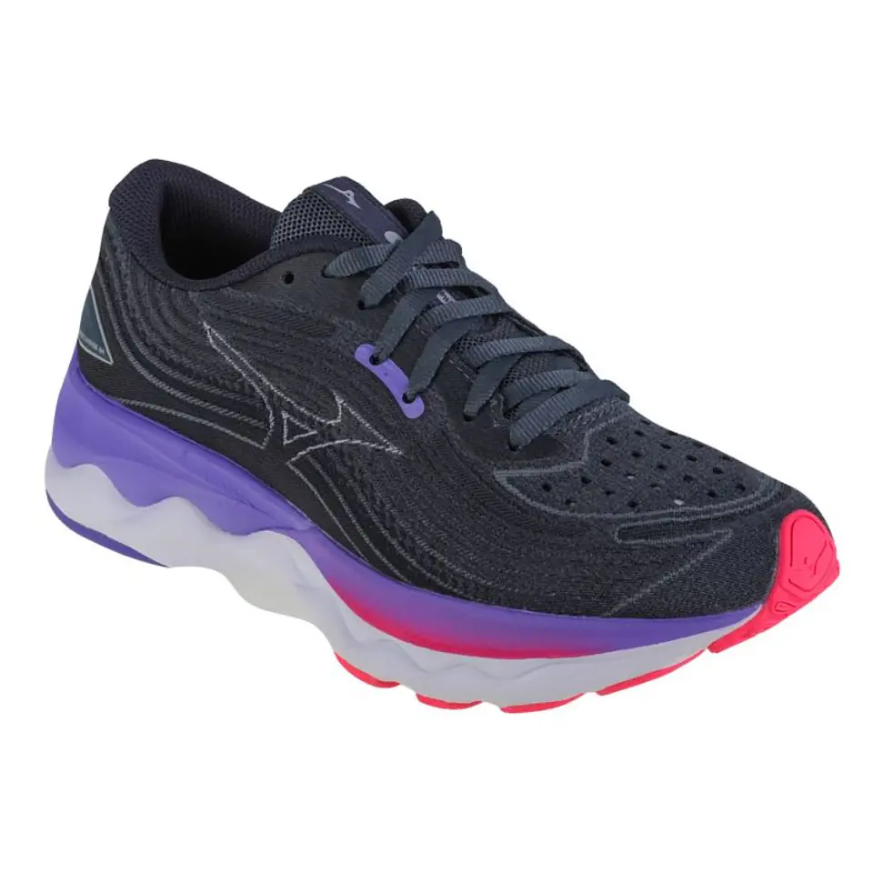 ⁨Buty do biegania Mizuno Wave Skyrise 4 W (kolor Szary/Srebrny, rozmiar 37)⁩ w sklepie Wasserman.eu