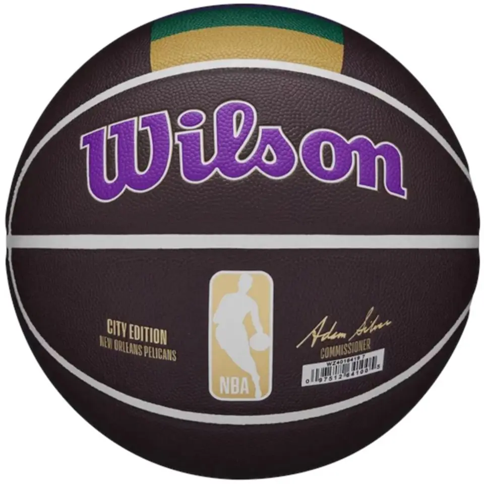 ⁨Piłka do koszykówki Wilson NBA Team City Collector New Orleans Pelicans Ball (kolor Brązowy, rozmiar 7)⁩ w sklepie Wasserman.eu