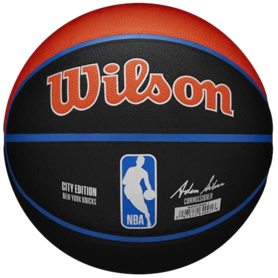 ⁨Piłka do koszykówki Wilson NBA Team City Collector New York Knicks Ball (kolor Czarny, rozmiar 7)⁩ w sklepie Wasserman.eu