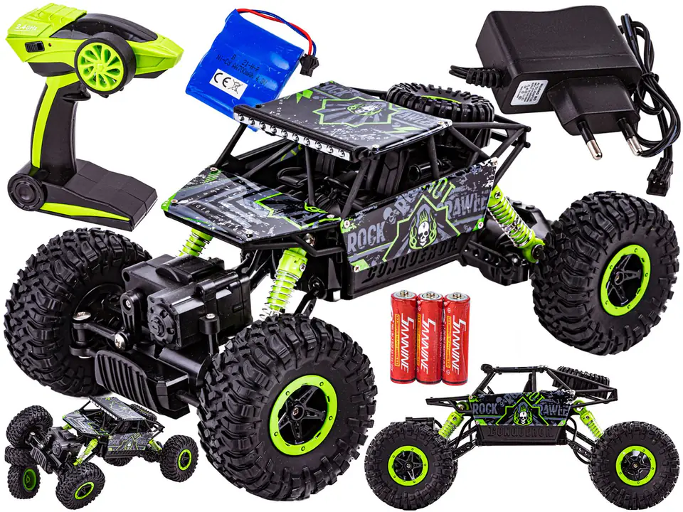 ⁨Car RC ROCK CRAWLER 2.4GHz 1:18 Green⁩ at Wasserman.eu