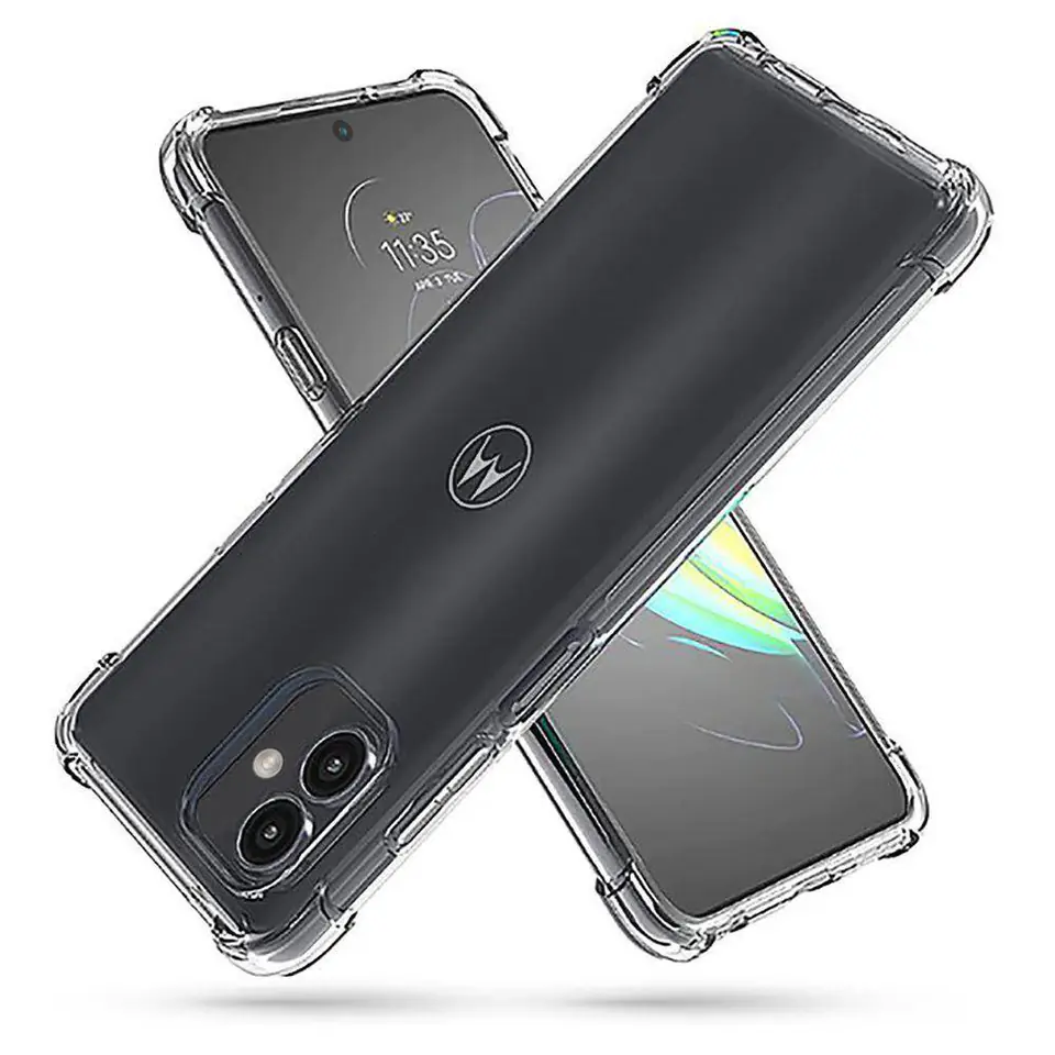 ⁨Etui MOTOROLA MOTO G14 Tech-Protect FlexAir Pro transparentne⁩ w sklepie Wasserman.eu