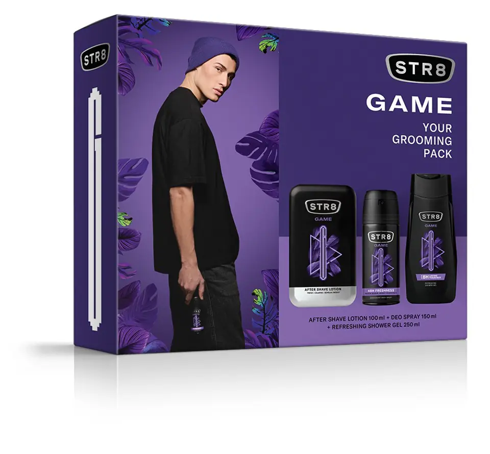 STR 8 Zestaw prezentowy Game (Woda po goleniu 100ml+Deo spray 150ml+Żel pod prysznic 250ml) w sklepie Wasserman.eu