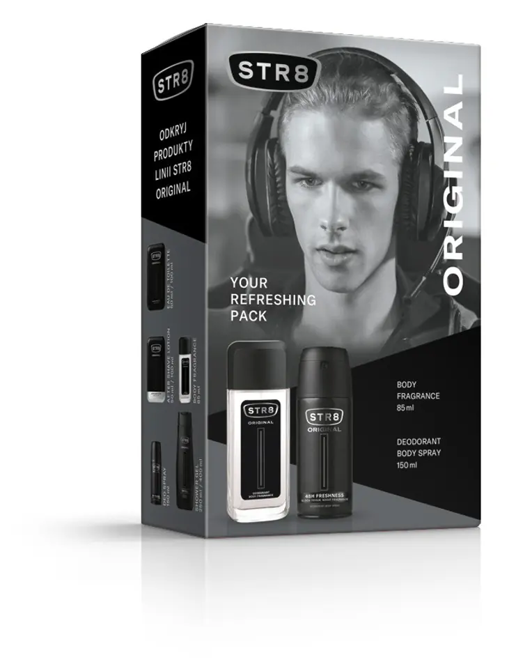 ⁨STR 8 Zestaw prezentowy Original (Dezodorant naturalny spray 85ml+Deo spray 150ml)⁩ w sklepie Wasserman.eu