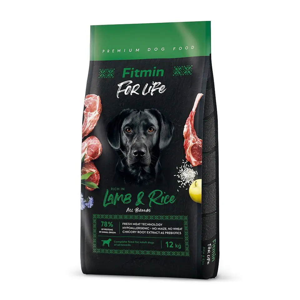 ⁨FITMIN for Life Lamb with rice - dry dog food - 12 kg⁩ at Wasserman.eu