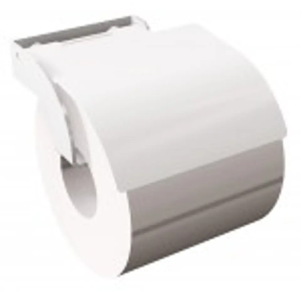 Uchwyt na papier toaletowy z osłonką TECHNIC biały w sklepie Wasserman.eu