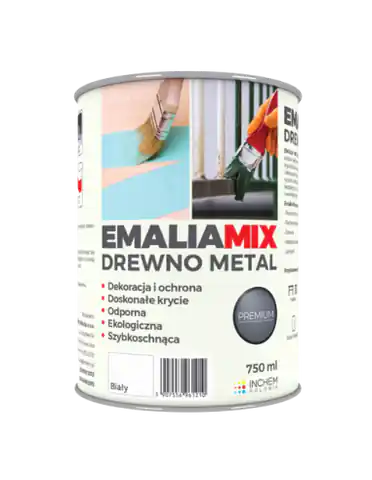 ⁨Emalia MIX Drewno Metal 750ML BIAŁY⁩ w sklepie Wasserman.eu