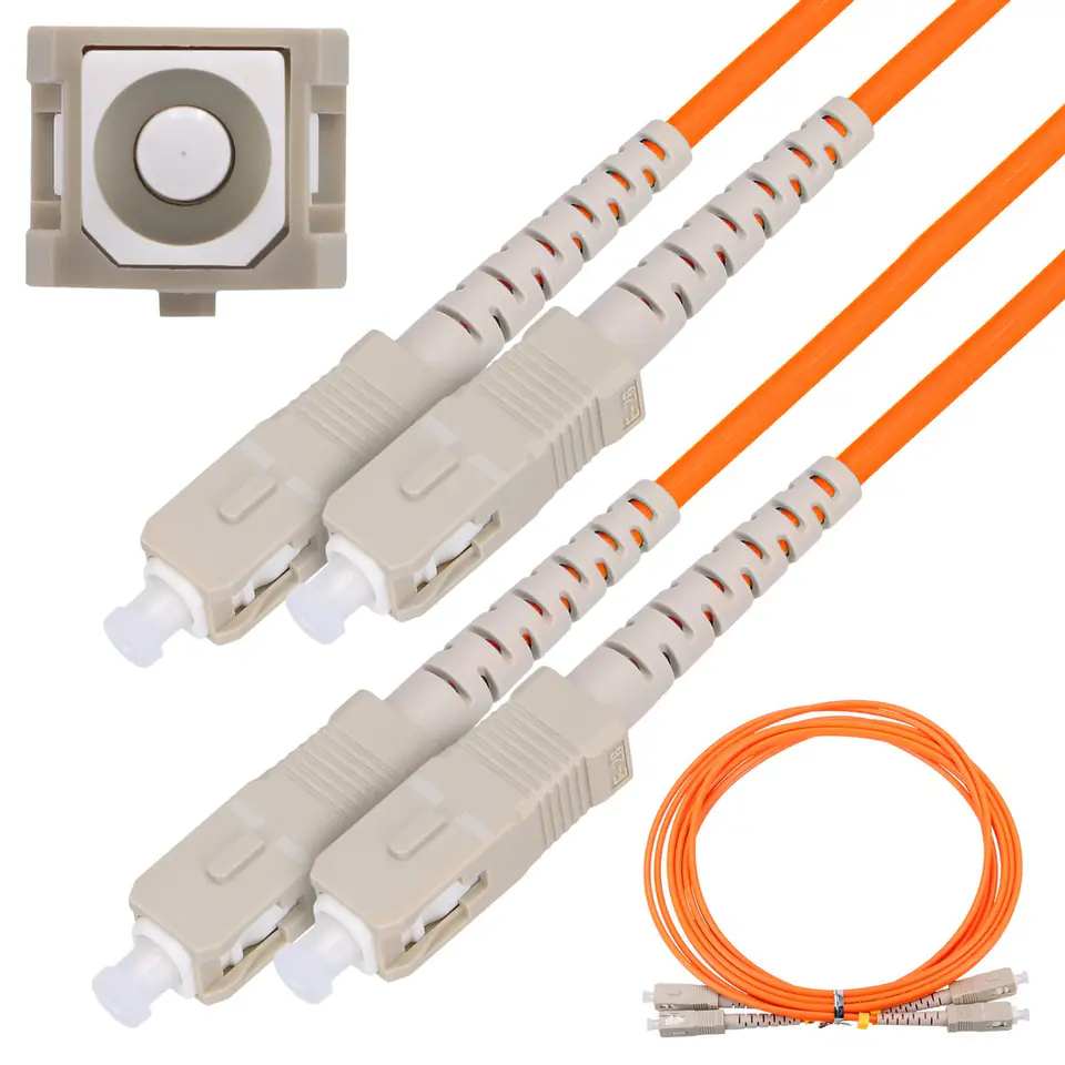 ⁨EXTRALINK PATCHCORD SC/UPC-SC/UPC MM 50/125 DUPLEX 3.0MM 1M⁩ w sklepie Wasserman.eu
