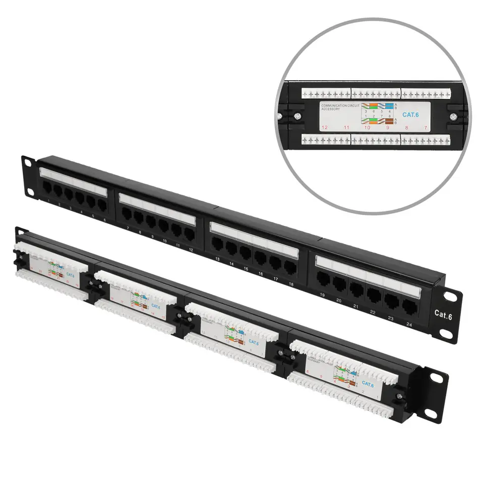 ⁨Patchpanel 24 ports CAT6 UTP V2⁩ at Wasserman.eu