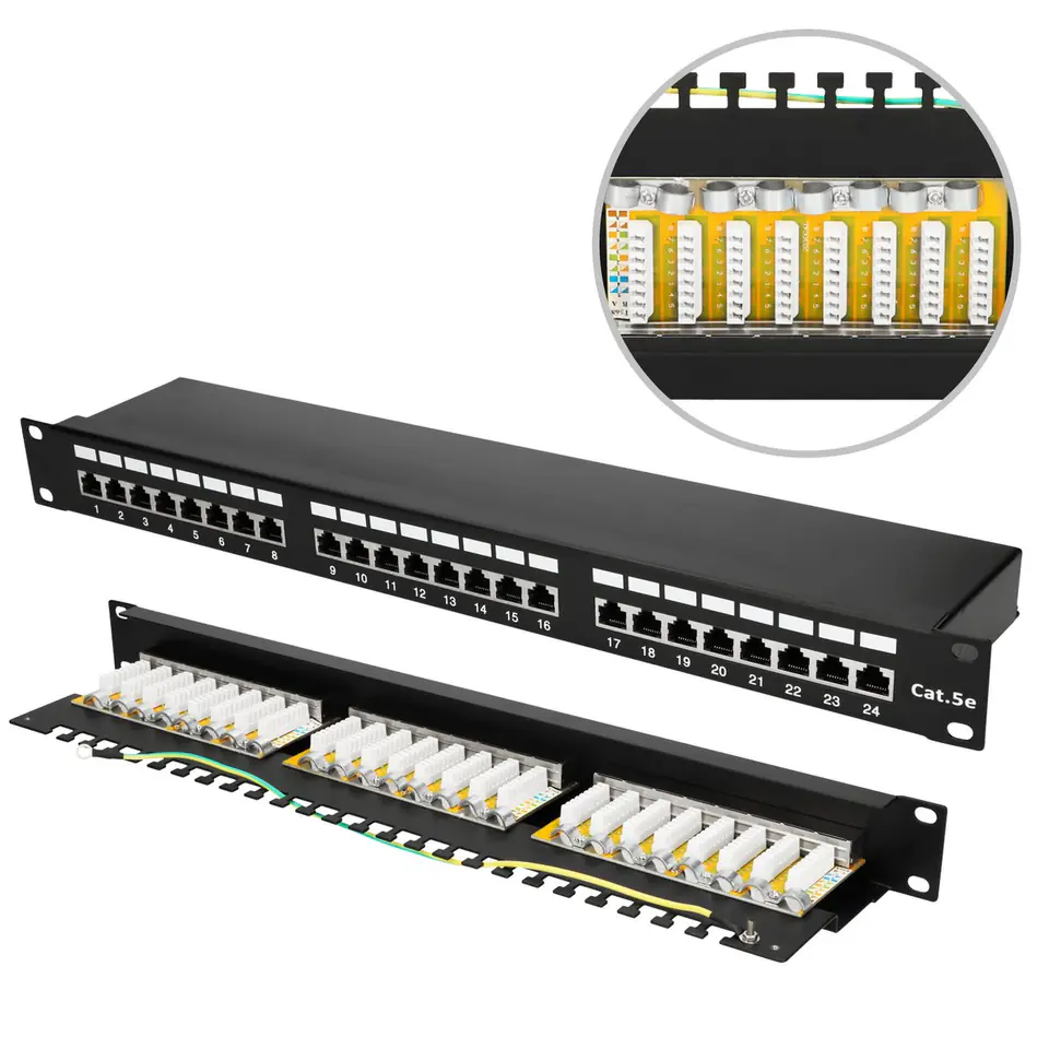 ⁨EXTRALINK 24 PORT CAT5E STP PATCH PANEL V2⁩ w sklepie Wasserman.eu