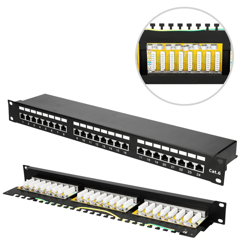 ⁨EXTRALINK 24 PORT CAT6 STP PATCH PANEL V2⁩ w sklepie Wasserman.eu