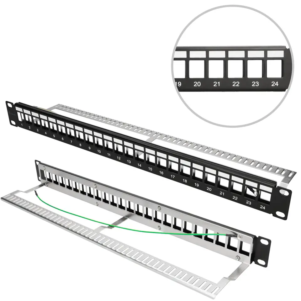 ⁨EXTRALINK 24 PORT STP 19" MODULAR PATCHPANEL⁩ w sklepie Wasserman.eu