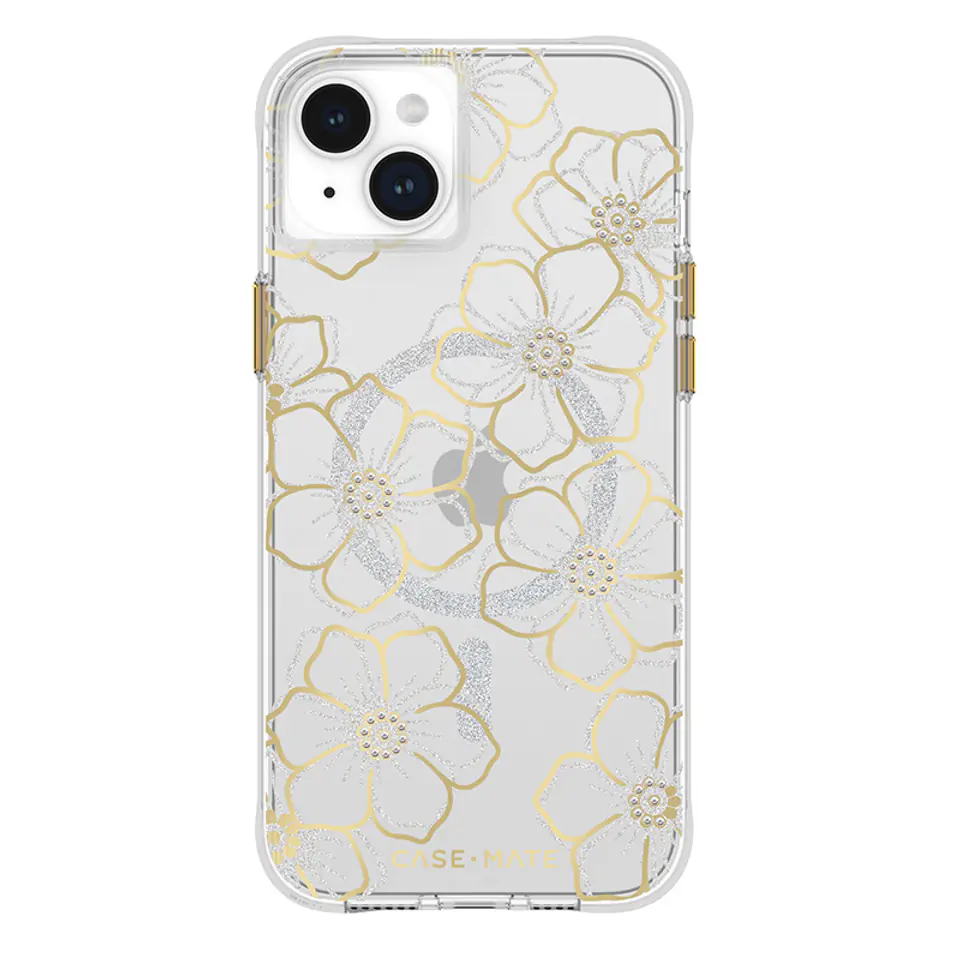 ⁨Case-Mate Floral Gems MagSafe - Etui iPhone 15 Plus (Gold)⁩ w sklepie Wasserman.eu