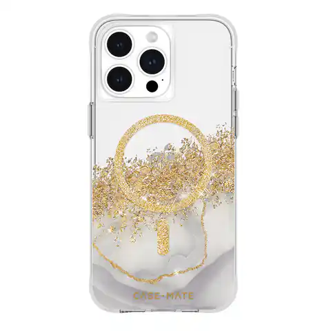 ⁨Case-Mate Karat MagSafe - Etui iPhone 15 Pro Max zdobione złotem (Marble)⁩ w sklepie Wasserman.eu