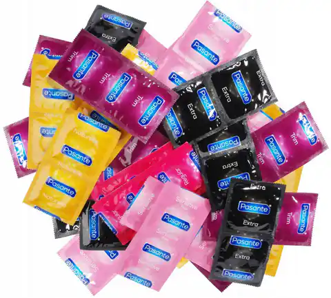 ⁨Zestaw prezerwatyw pasante mix 100 sztuk⁩ w sklepie Wasserman.eu