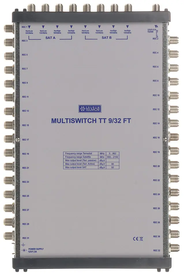 ⁨MULTISWITCH TT-9/32-FT 9 WEJŚĆ / 32 WYJŚCIA TELMOR⁩ w sklepie Wasserman.eu