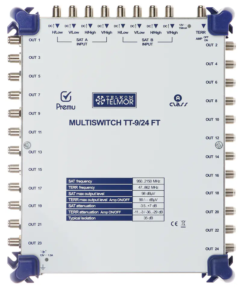 ⁨MULTISWITCH TT-9/24-FT-PREMU 9 WEJŚĆ / 24 WYJŚCIA PREMU TELMOR⁩ w sklepie Wasserman.eu