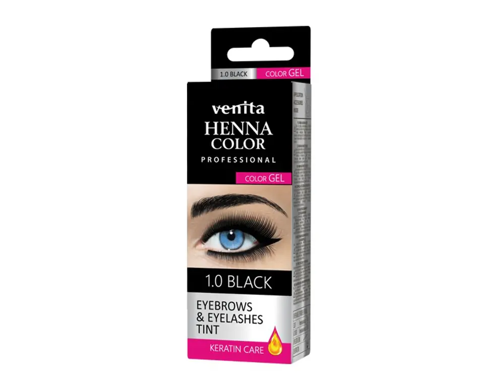 ⁨VENITA Henna Color Profesjonalna Żelowa Henna do brwi i rzęs - 1.0 Black (czarna) 1op.⁩ w sklepie Wasserman.eu