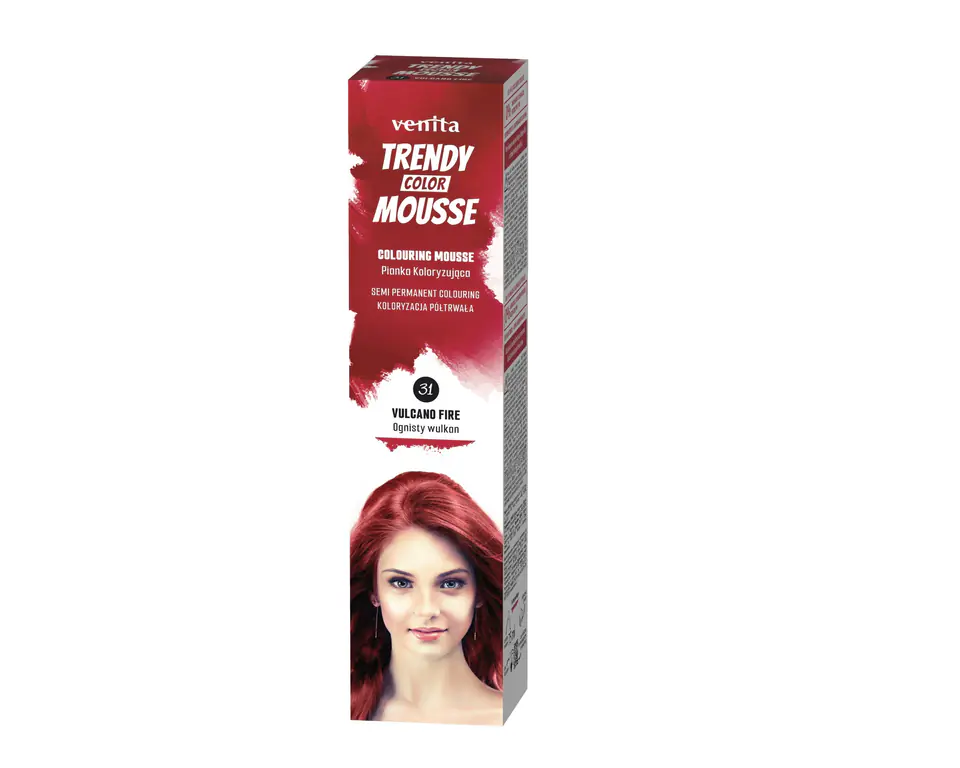 ⁨VENITA Trendy Color Mousse Pianka koloryzująca do włosów - 31 Vulcano Fire (Ognisty Wulkan)  75ml⁩ w sklepie Wasserman.eu