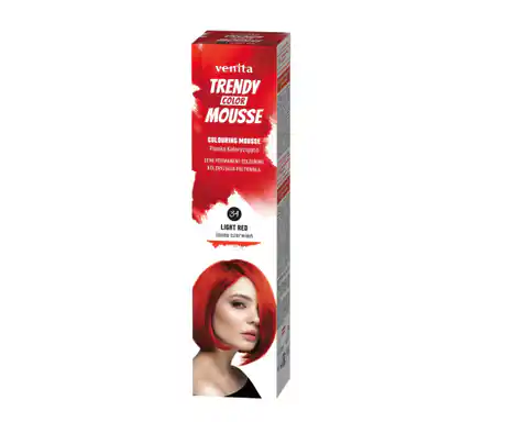 ⁨VENITA Trendy Color Mousse Pianka koloryzująca do włosów - 34 Light Red (Jasna Czerwień)  75ml⁩ w sklepie Wasserman.eu