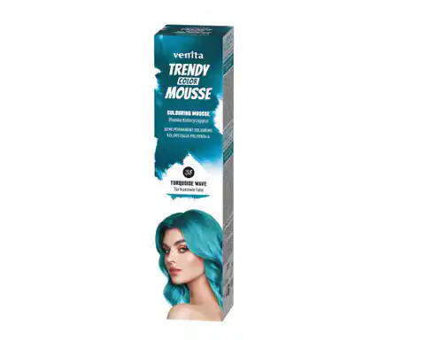 ⁨VENITA Trendy Color Mousse Pianka koloryzująca do włosów - 38 Turquoise Wave (Turkusowa Fala)  75ml⁩ w sklepie Wasserman.eu