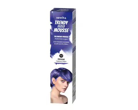 ⁨VENITA Trendy Color Mousse Pianka koloryzująca do włosów - 43 Peri Blue (Fioletowy Błękit)  75ml⁩ w sklepie Wasserman.eu
