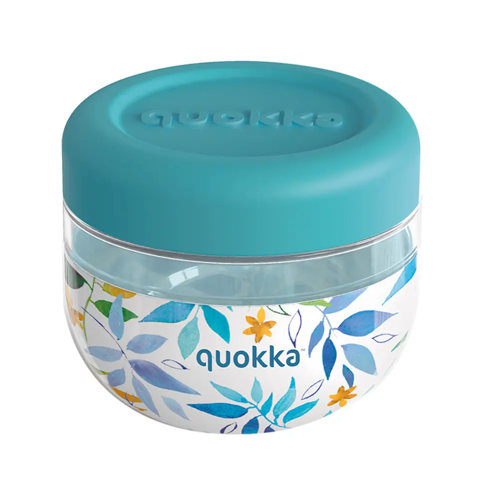 ⁨Quokka Bubble Food Jar - Pojemnik na żywność / lunchbox 500 ml (Watercolor Leaves)⁩ w sklepie Wasserman.eu