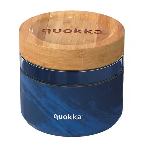 ⁨Quokka Deli Food Jar - Pojemnik szklany na żywność / lunchbox 820 ml (Wood Grain)⁩ w sklepie Wasserman.eu