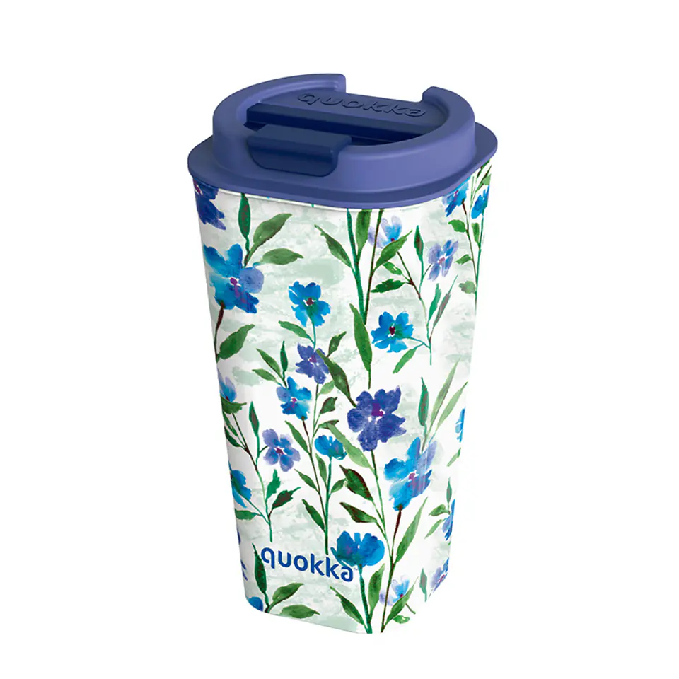 ⁨Quokka Vaso Cafe Doble Pared - Kubek z podwójnymi ściankami 450 ml (Ditsy Bloom)⁩ w sklepie Wasserman.eu