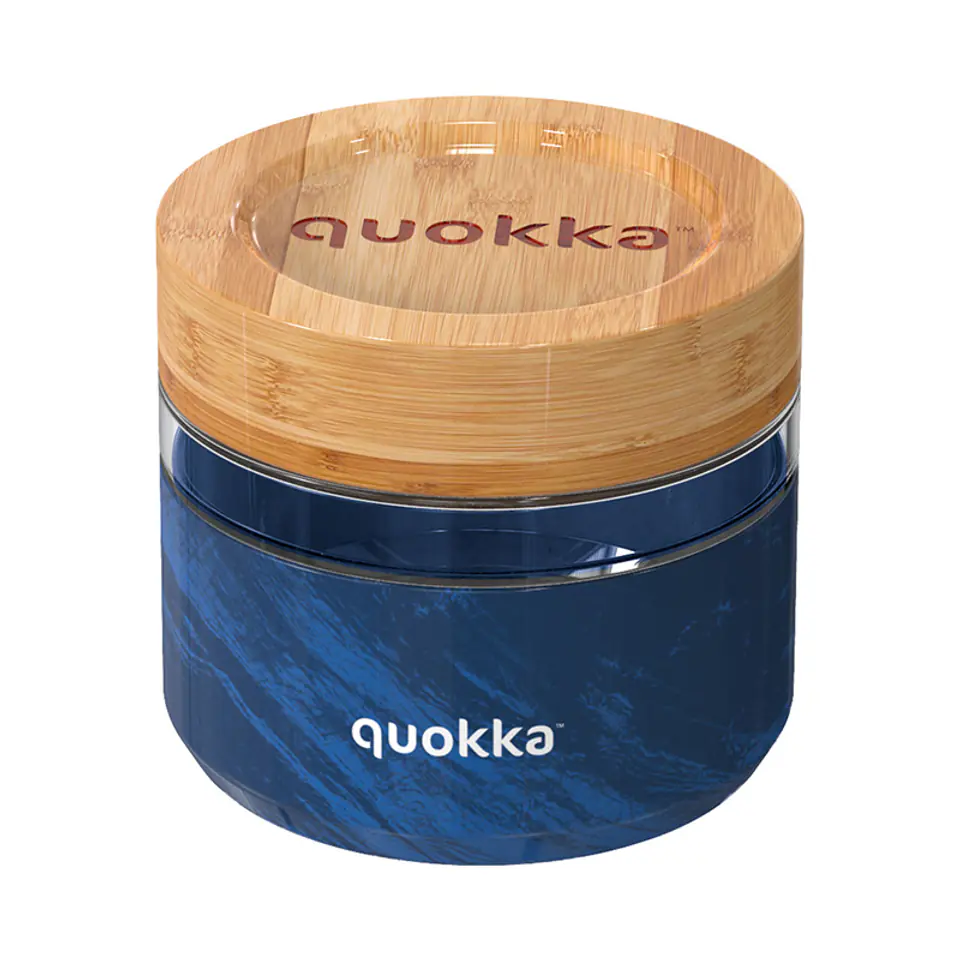 ⁨Quokka Deli Food Jar - Pojemnik szklany na żywność / lunchbox 500 ml (Wood Grain)⁩ w sklepie Wasserman.eu