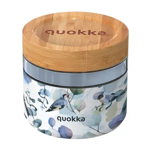 ⁨Quokka Deli Food Jar - Pojemnik szklany na żywność / lunchbox 820 ml (Blue Nature)⁩ w sklepie Wasserman.eu