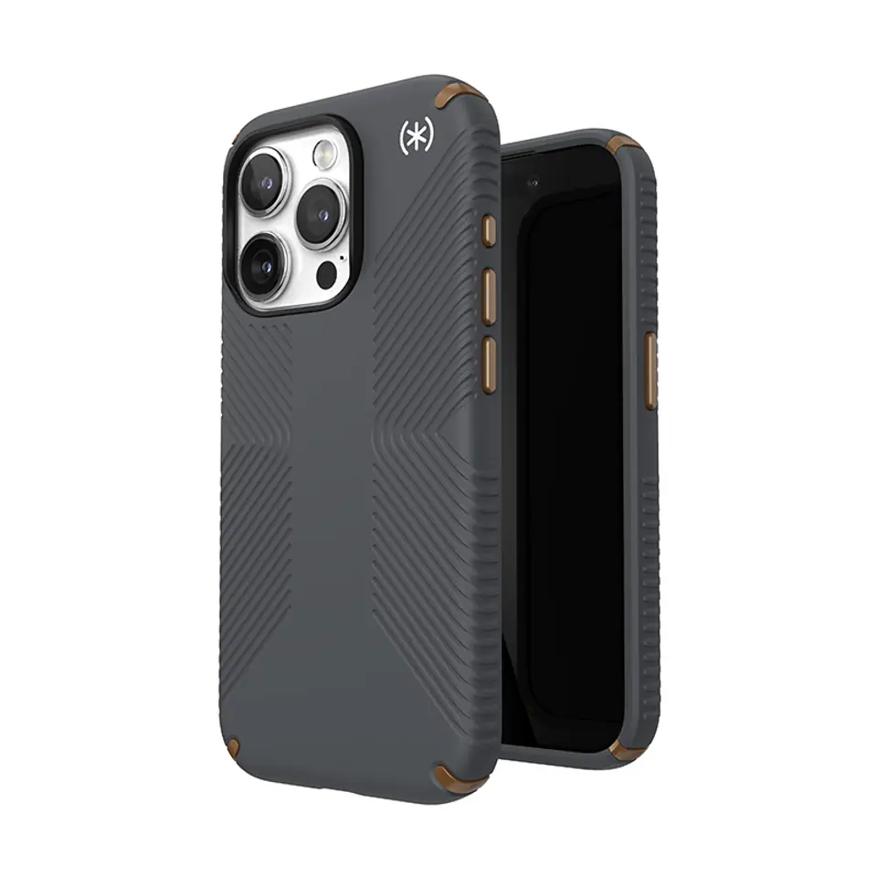 ⁨Speck Presidio2 Grip - Etui iPhone 15 Pro (Charcoal Grey / Cool Bronze / White)⁩ w sklepie Wasserman.eu