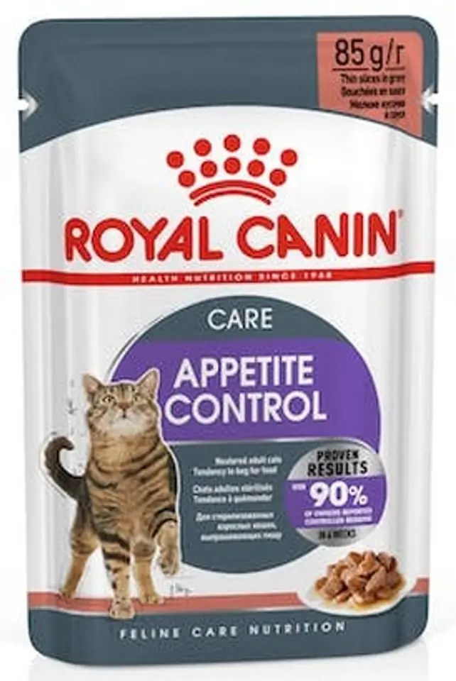 ⁨Royal Canin Appetite Control Care karma mokra w sosie dla kotów dorosłych, domagających się jedzenia saszetka 85g⁩ w sklepie Wasserman.eu