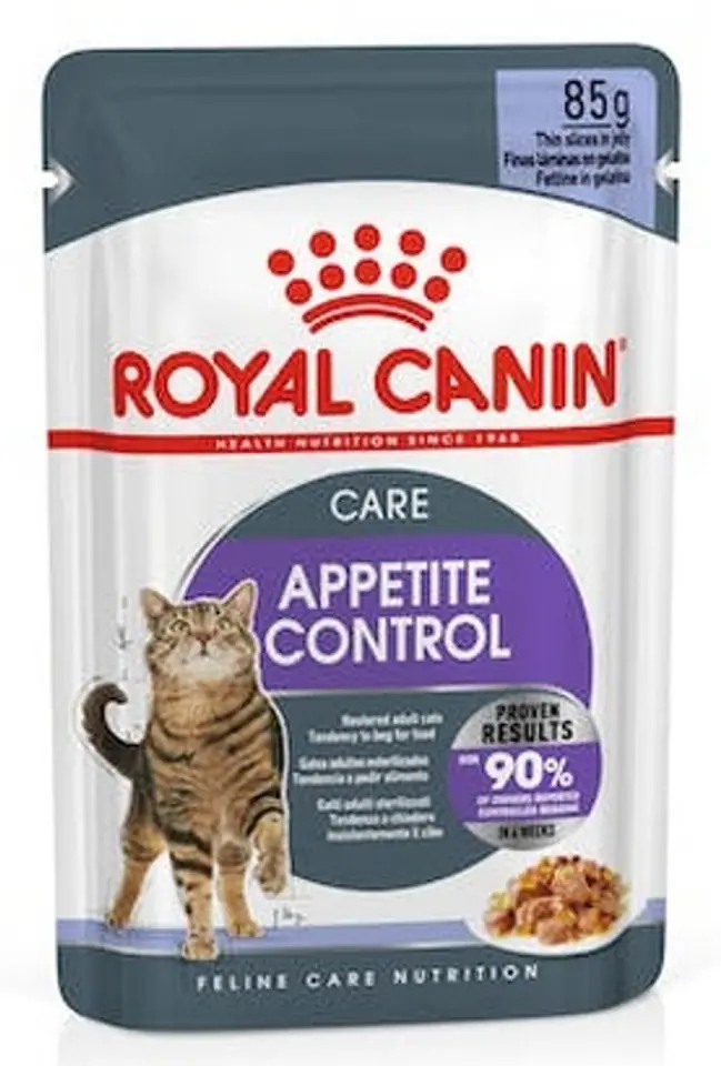 ⁨Royal Canin Appetite Control Care karma mokra w galaretce dla kotów dorosłych, domagających się jedzenia saszetka 85g⁩ w sklepie Wasserman.eu