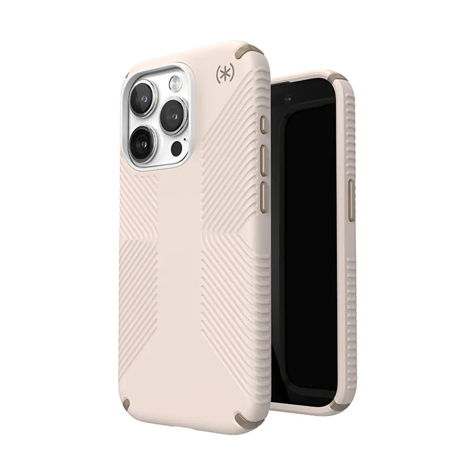 ⁨Speck Presidio2 Grip - Etui iPhone 15 Pro (Bleached Bone / Heirloom Gold / Hazel Brown)⁩ w sklepie Wasserman.eu