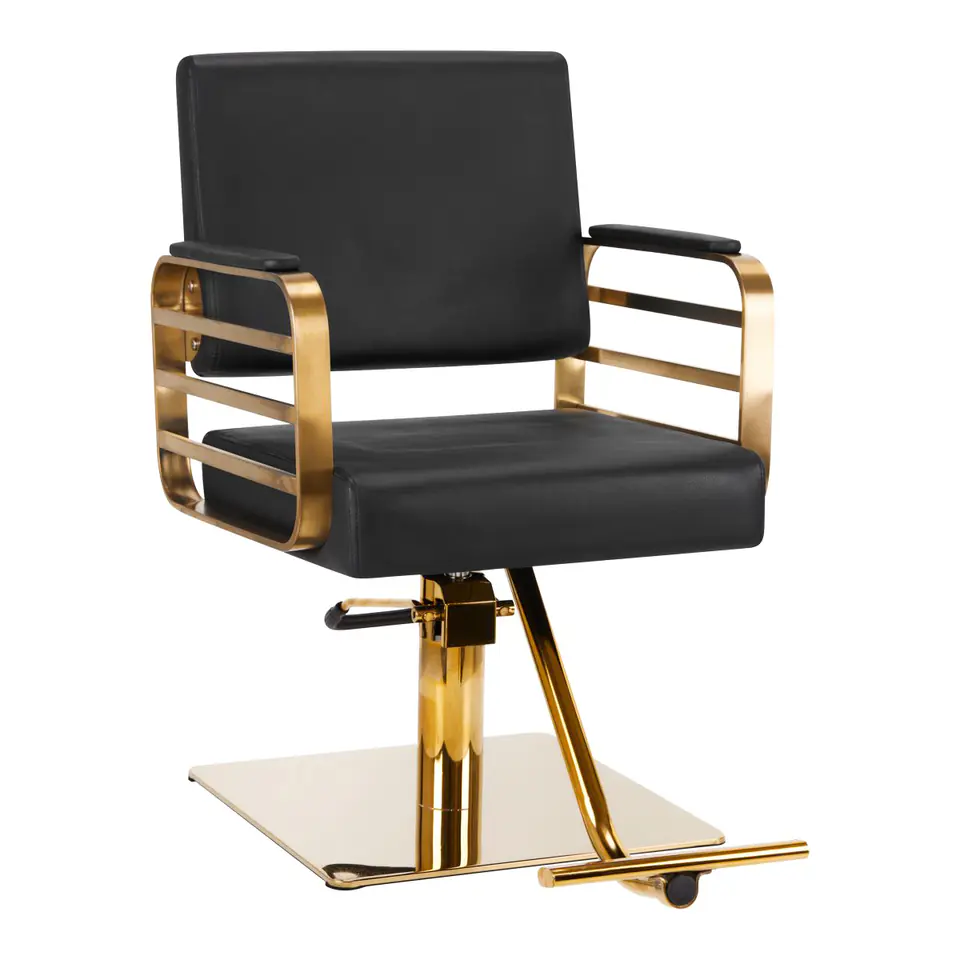 ⁨Gabbiano hairdressing chair Avila gold black⁩ at Wasserman.eu