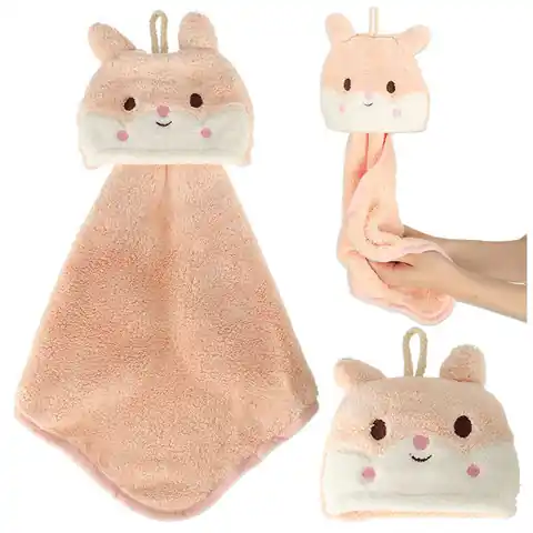 ⁨Ręcznik ręczniczek do rąk dla dzieci do przedszkola 42x25cm różowy królik⁩ w sklepie Wasserman.eu