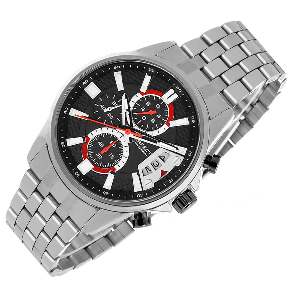 ⁨ZEGAREK MĘSKI PERFECT M504CH-02 - CHRONOGRAF (zp383b) + BOX⁩ w sklepie Wasserman.eu