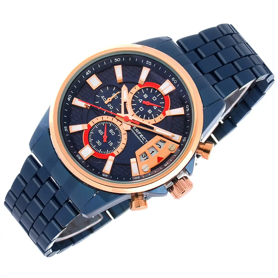 ⁨ZEGAREK MĘSKI PERFECT M504CH-06 - CHRONOGRAF (zp383d) + BOX⁩ w sklepie Wasserman.eu