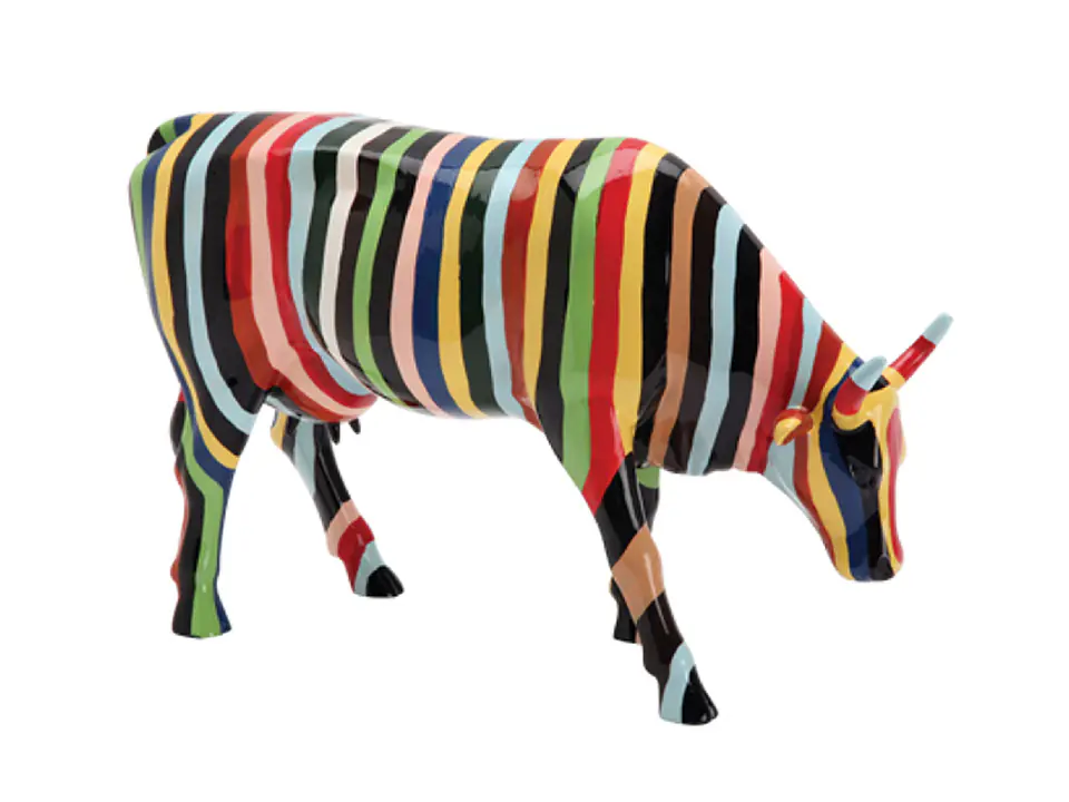 ⁨CowParade New York 2000, Striped, autor: Cary Smith.⁩ w sklepie Wasserman.eu