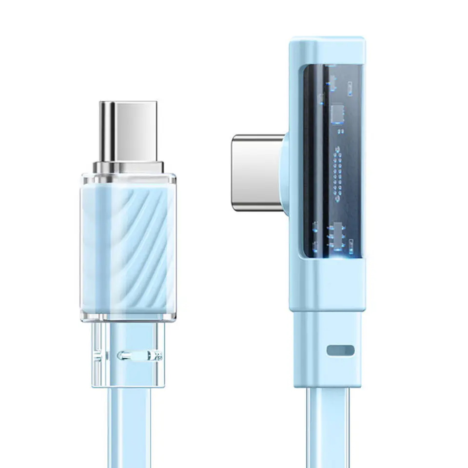 ⁨Kabel USB-C do USB-C Mcdodo CA-3452 100W 90 stopni 1.2m (niebieski)⁩ w sklepie Wasserman.eu