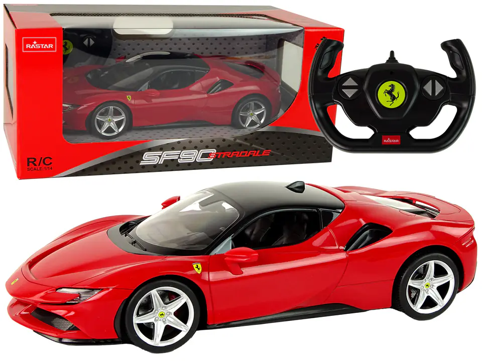 ⁨Auto R/C Ferrari SF90 1:14 Rastar Czerwone⁩ w sklepie Wasserman.eu