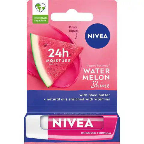 ⁨NIVEA Lip Care Pomadka ochronna do ust - WATER MELON SHINE 4.8g⁩ w sklepie Wasserman.eu