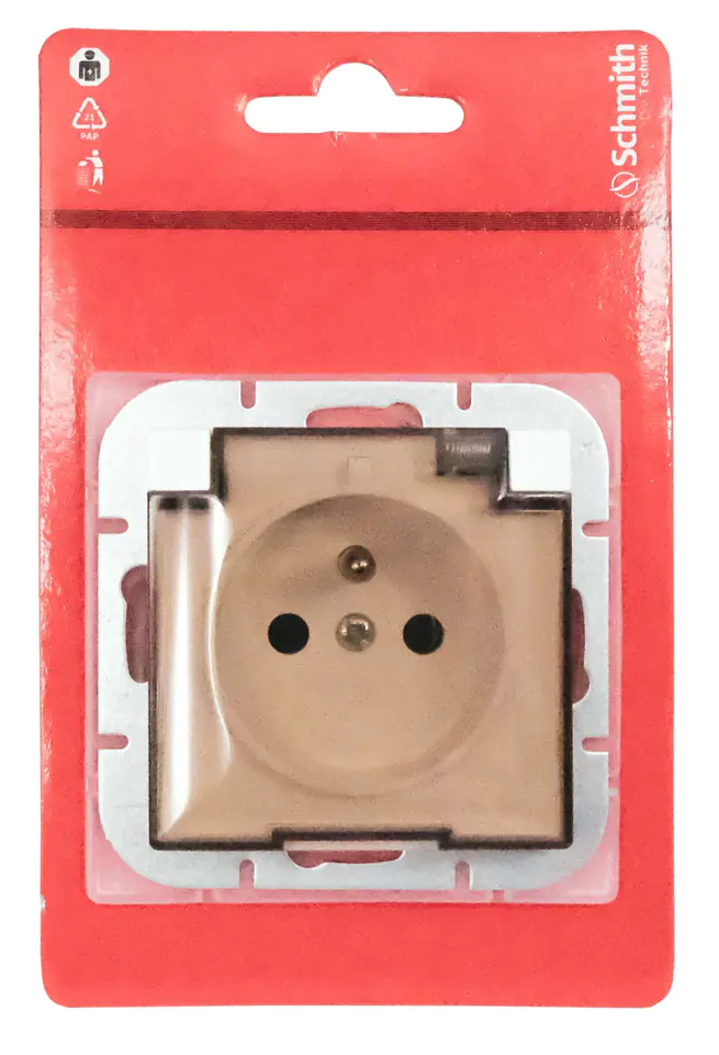 Gniazdo p/t 1x2P+Z 16A,250V,klapka dymna(HL) w sklepie Wasserman.eu